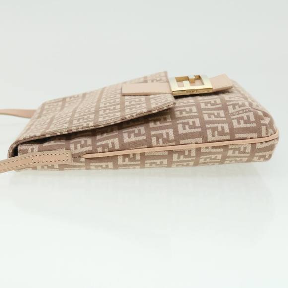 FENDI Zucchino Canvas Shoulder Bag Pink Auth rd2782 - Picture 3 of 10